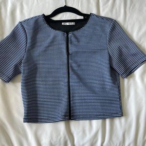 Zara zip crop top